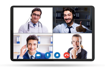 Concept of virtual collaboration through videoconferencing