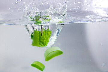 water splash in a glass