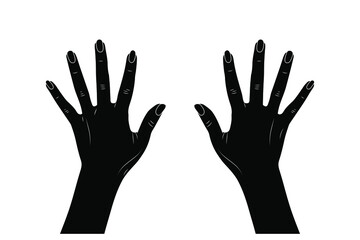 Vector sketch illustration eps10 - women's hands.