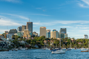 Fototapeta na wymiar Residential and business area aruond Lavender Bay in North Sydney, New South Wales, Australia