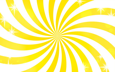 カーブのかかった集中線の背景素材　キラキラ付き