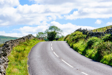 The Kirkstone Pass road in the English Lake District,