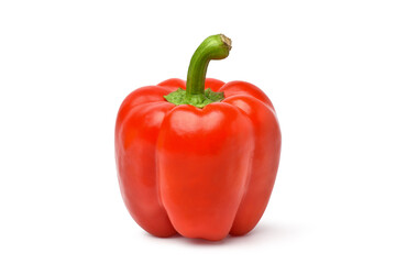 Organic Red pepper isolated on white background, clipping path.
