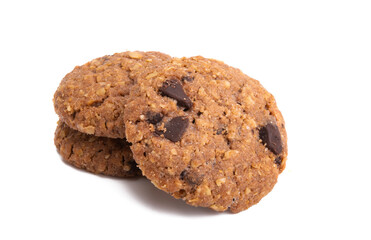 cereal cookies with chocolate isolated