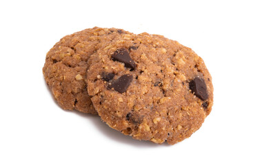 cereal cookies with chocolate isolated