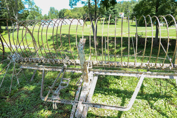 antique hay rake