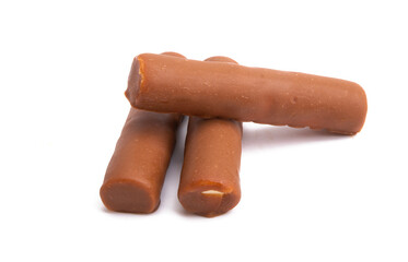 chocolate curd isolated