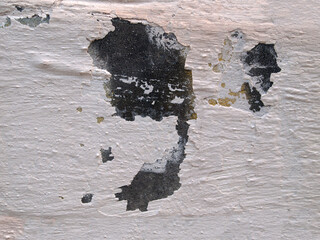 Paint stains on a white wall