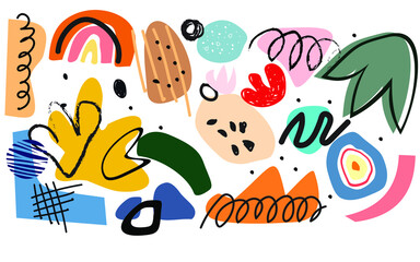 Illustration vector EPS print hand draw painted jungle abstract modern art for wall decoration or postcard cover or textile or background or other