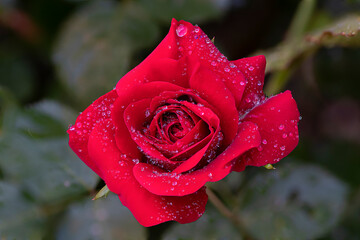 rosa simbolo d'amore  e vista la rugiada anche di lacrime