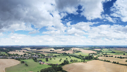 above the countryside in oxfordshire