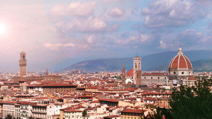 a view of a famous city of Florence