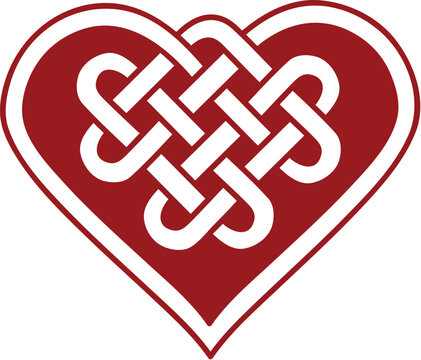 romantic red celtic heart 