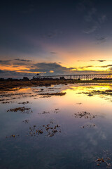 Fototapeta na wymiar Wonderful sunset photos at batam bintan indonesia