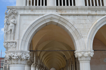 
particular colonnade of the Doge's Palace in Venice