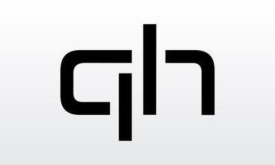 Initial letter QH logo design with modern business typography vector template. Creative isolated QH letter logo design