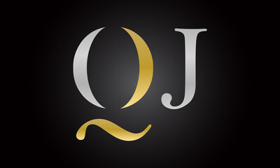 Fototapeta na wymiar Initial letter QJ logo design with modern business typography vector template. Creative isolated QJ letter logo design