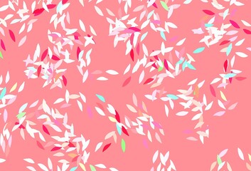Light Pink, Yellow vector elegant pattern with leaves.