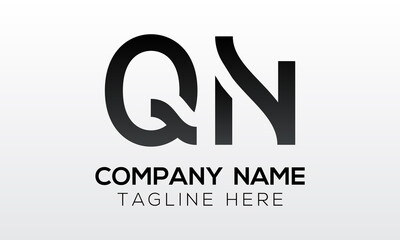 Initial letter QN logo design with modern business typography vector template. Creative isolated QN letter logo design