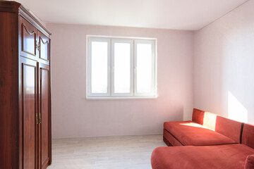 Interior of an empty room before moving to another apartment