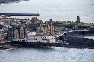 looking down on aberystwyth