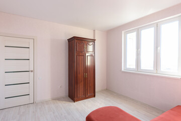 Interior of a bedroom prepared for sale