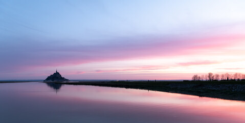 Le Mont Sain Michele Sonnenaufgang.