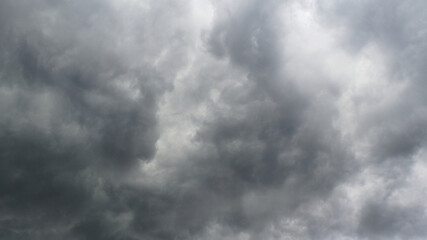 Ominous and heavy clouds before the hurricane