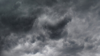 Ominous and heavy clouds before the hurricane