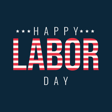 USA happy Labor day text design for advertising template
