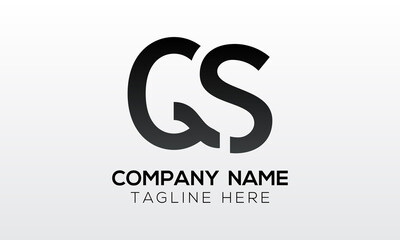 Initial letter QS logo design with modern business typography vector template. Creative isolated QS letter logo design
