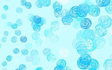 Light BLUE vector natural backdrop with roses.