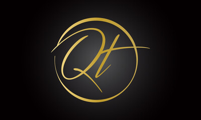 Initial letter QT logo design with modern business typography vector template. Creative isolated QT letter logo design