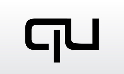 Initial letter QU logo design with modern business typography vector template. Creative isolated QU letter logo design
