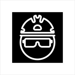 Safety Helmet Icon, Head Protection, Headgear