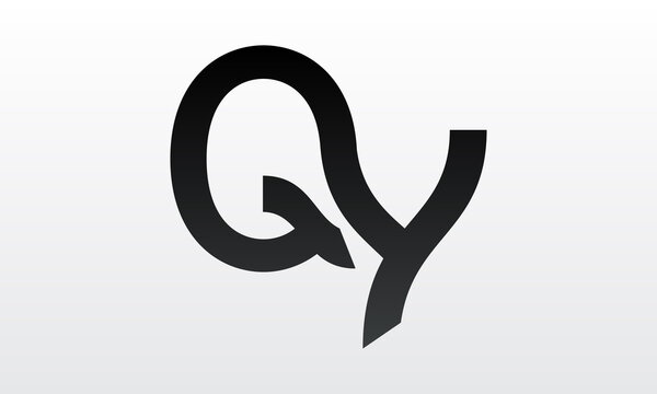 Initial letter QY logo design with modern business typography vector template. Creative isolated QY letter logo design