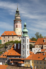 Fototapeta premium View of the town and castle of Czech Krumlov, Southern Bohemia, Czech Republic