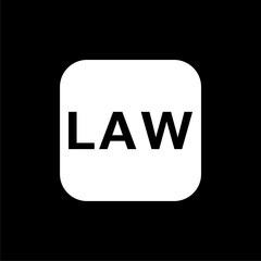 Law icon isolated on dark background