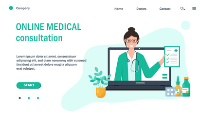 Online medical consultation Web page