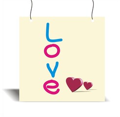 Love text vector banner,alphabets symbol of love,Colorful love background