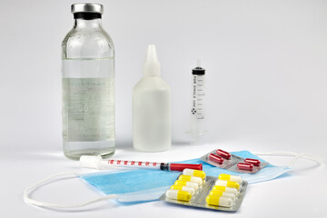 Coronavirus prevention, virus, protection or vaccination concept