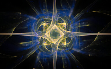 digital image generated on a computer consisting of beautiful abstract geometric shapes, lines of different colors for a background image or web design