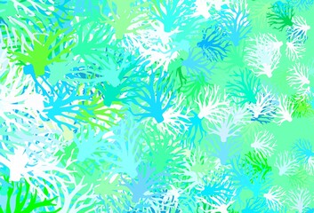 Fototapeta na wymiar Light Blue, Green vector abstract design with branches.
