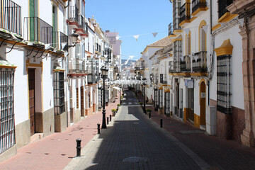Picturesque street of Olvera, town of Cadiz (Spain)