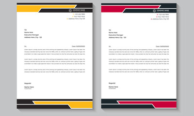 Creative, Minimal, Modern Letterhead Template, Corporate Letterhead Design.