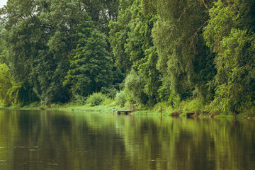 Fototapeta na wymiar Beautiful view of Bug river in Poland, Europe
