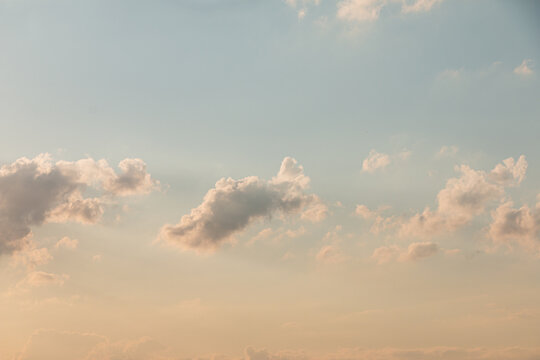 Clouds on the sunset sky
