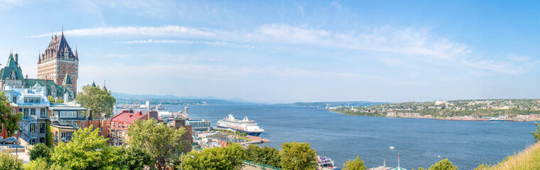 Naklejka premium Panoramiczny widok Québec z Quebec Fortress Quebec City Québec Kanada