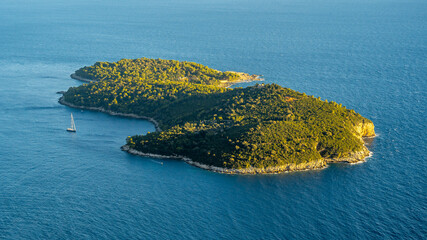 The island of Lokrum next to dubrovnik old town