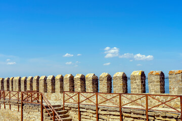 Akkerman fortress walls in Bilhorod-Dnistrovskyi, Ukraine on August 19, 2020.